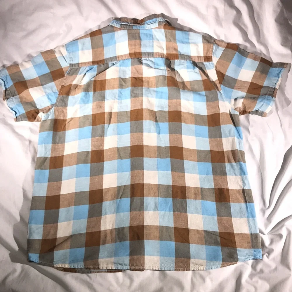 The North Face Plaid Short Sleeve Button Down Shirt